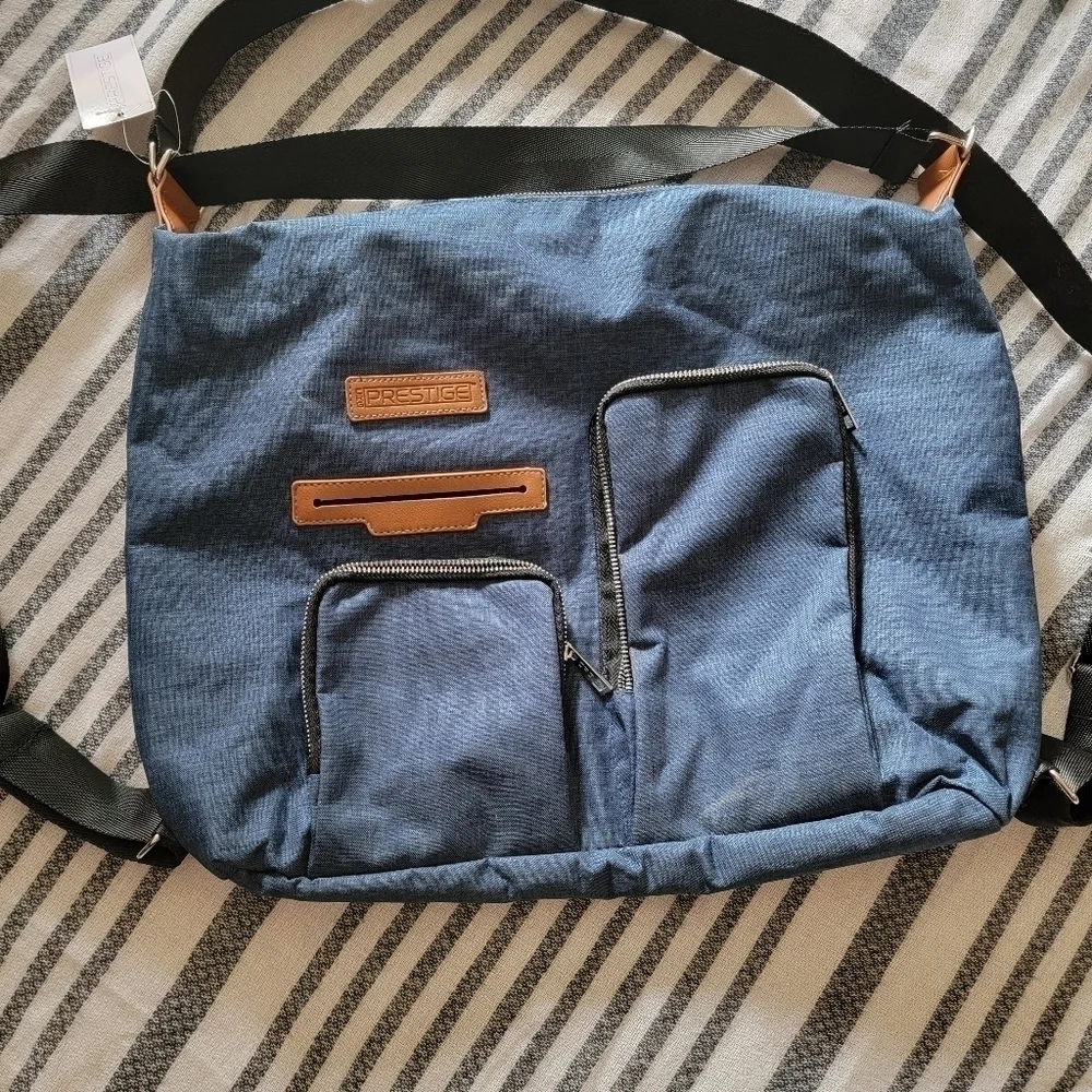 Crg Prestige bag, shoulder bag or backpack, denim blue